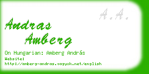 andras amberg business card